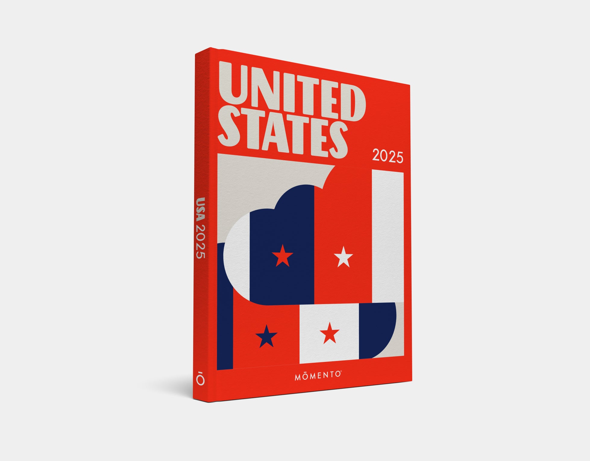 Book titled 'United States 2025' with a red cover on a white background