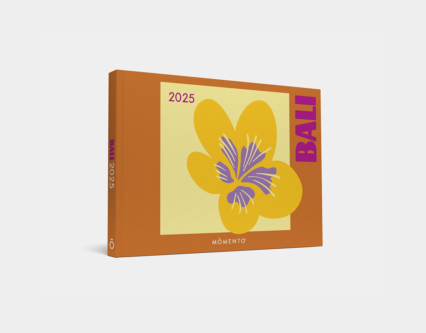 2025 Bali calendar with a floral design on a white background